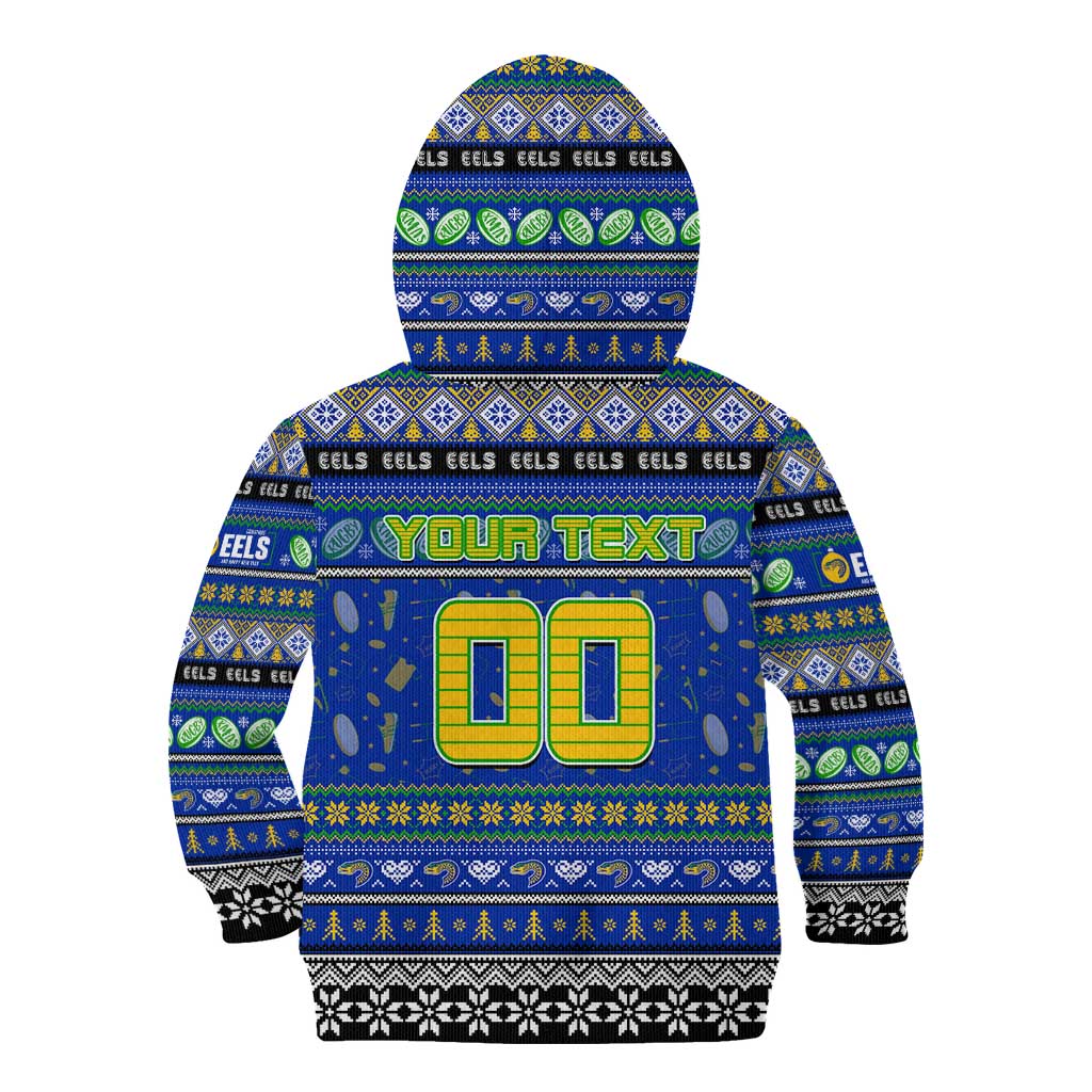 Personalized Eels Rugby Xmas Kid Hoodie Australia NRL Mascot
