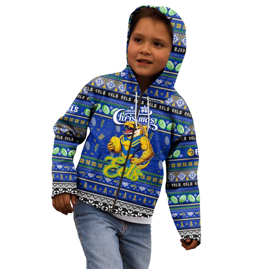 Personalized Eels Rugby Xmas Kid Hoodie Australia NRL Mascot