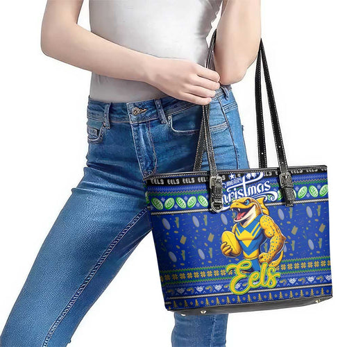 Eels Rugby Xmas Leather Tote Bag Australia NRL Mascot