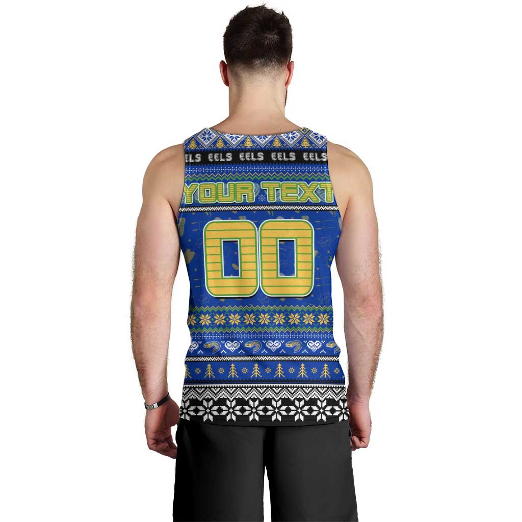 Personalized Eels Rugby Xmas Men Tank Top Australia NRL Mascot