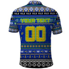 Personalized Eels Rugby Xmas Polo Shirt Australia NRL Mascot