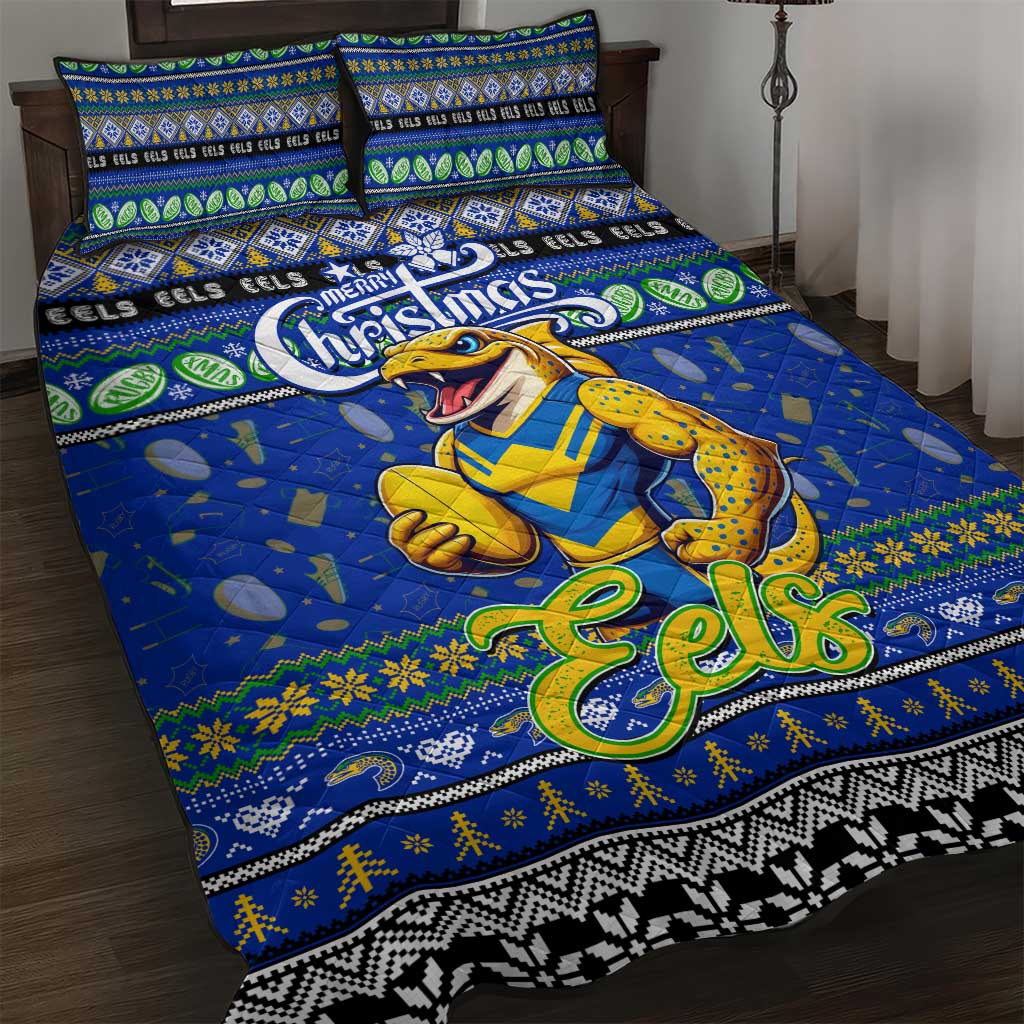 Eels Rugby Xmas Quilt Bed Set Australia NRL Mascot