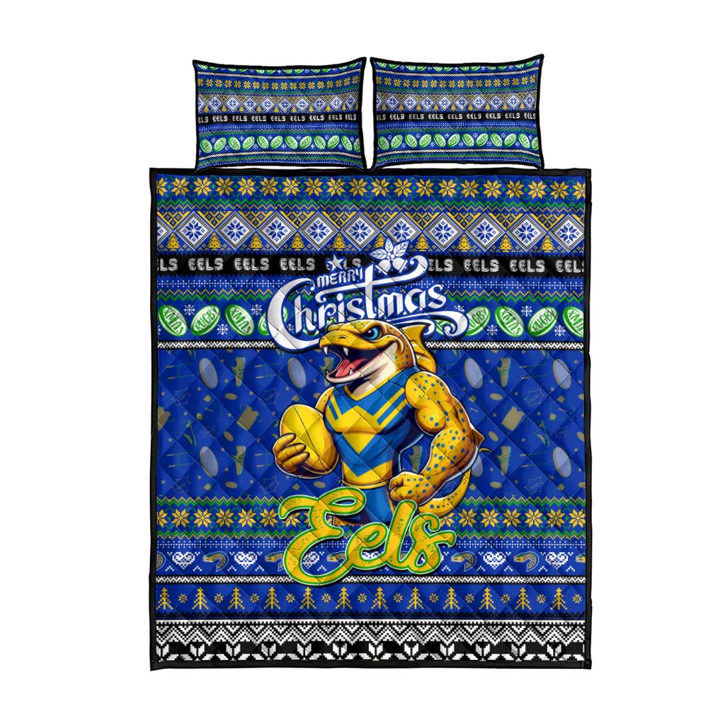 Eels Rugby Xmas Quilt Bed Set Australia NRL Mascot