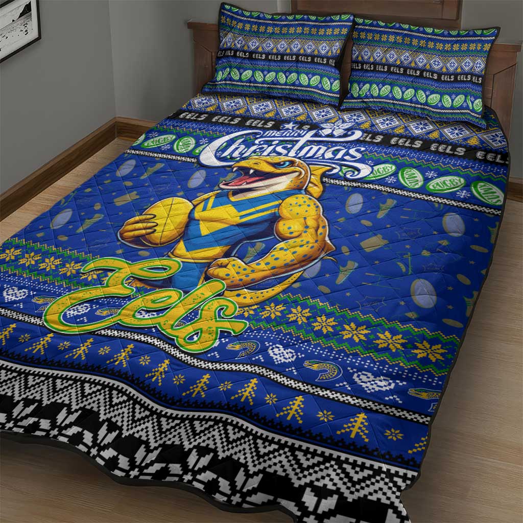 Eels Rugby Xmas Quilt Bed Set Australia NRL Mascot