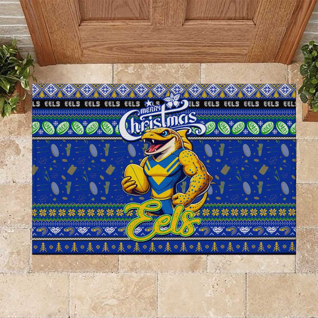 Eels Rugby Xmas Rubber Doormat Australia NRL Mascot