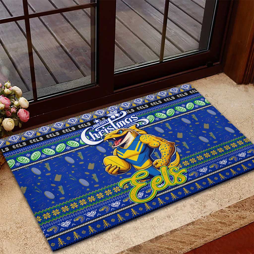Eels Rugby Xmas Rubber Doormat Australia NRL Mascot