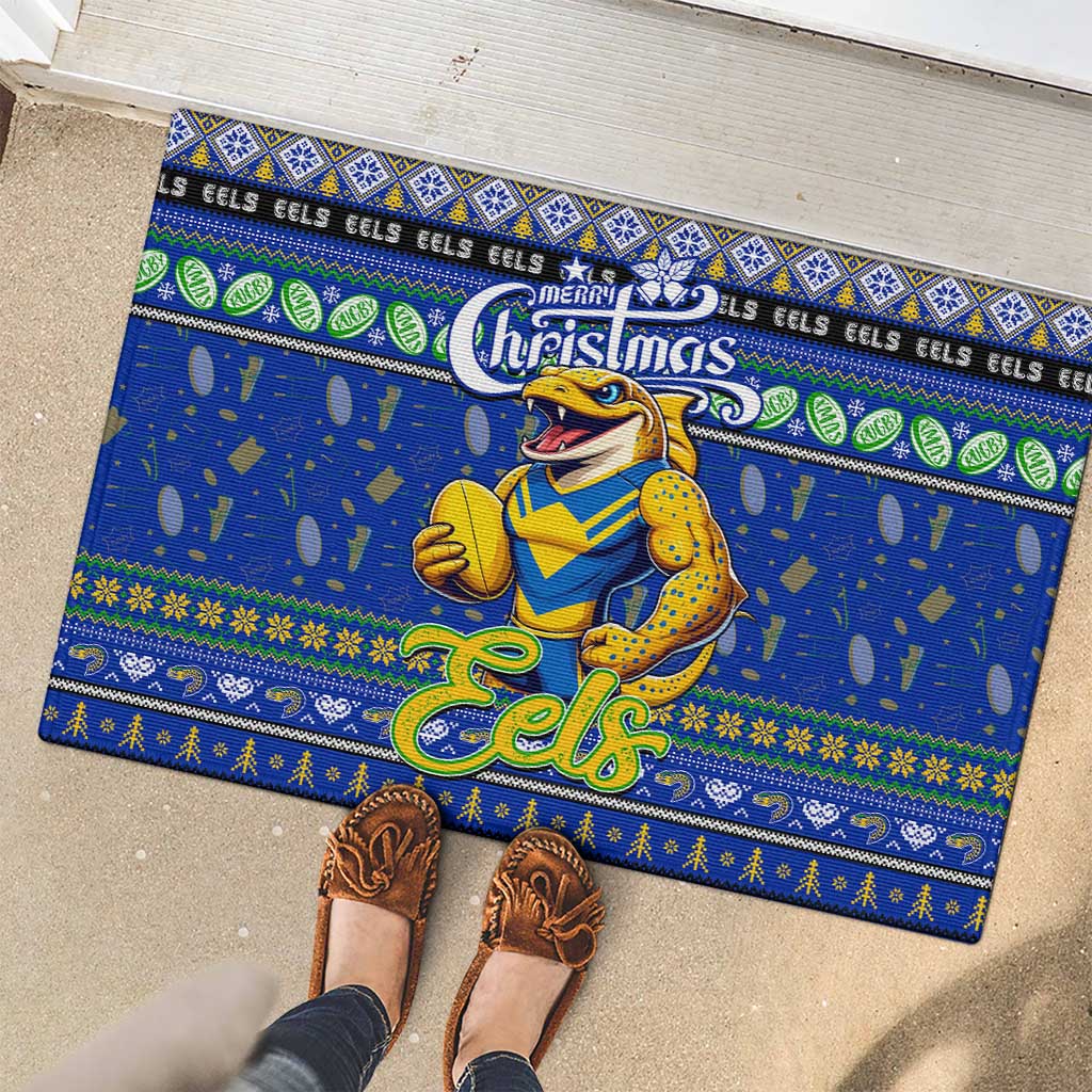 Eels Rugby Xmas Rubber Doormat Australia NRL Mascot