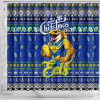 Eels Rugby Xmas Shower Curtain Australia NRL Mascot