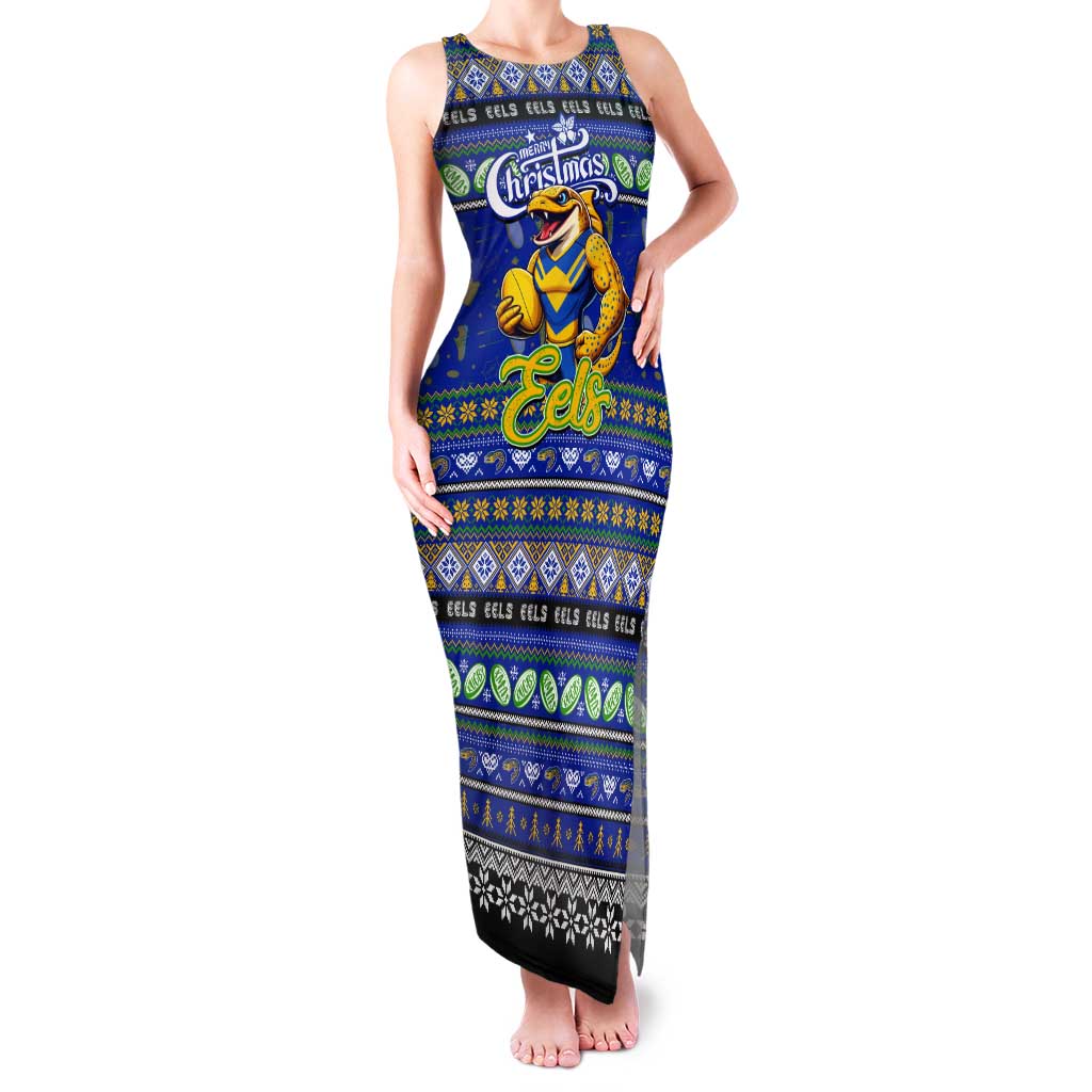 Personalized Eels Rugby Xmas Tank Maxi Dress Australia NRL Mascot