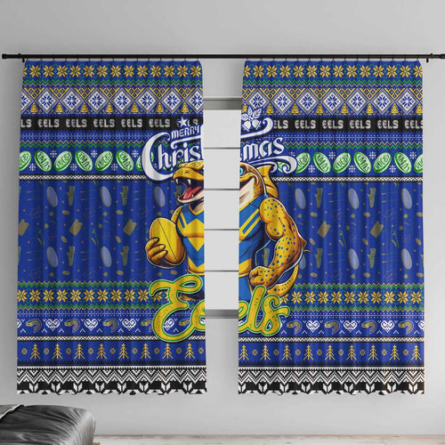 Eels Rugby Xmas Window Curtain Australia NRL Mascot