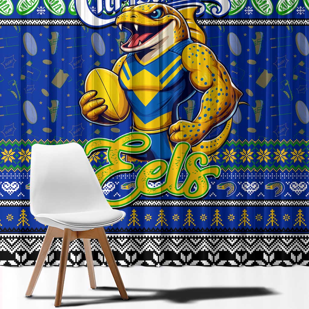 Eels Rugby Xmas Window Curtain Australia NRL Mascot