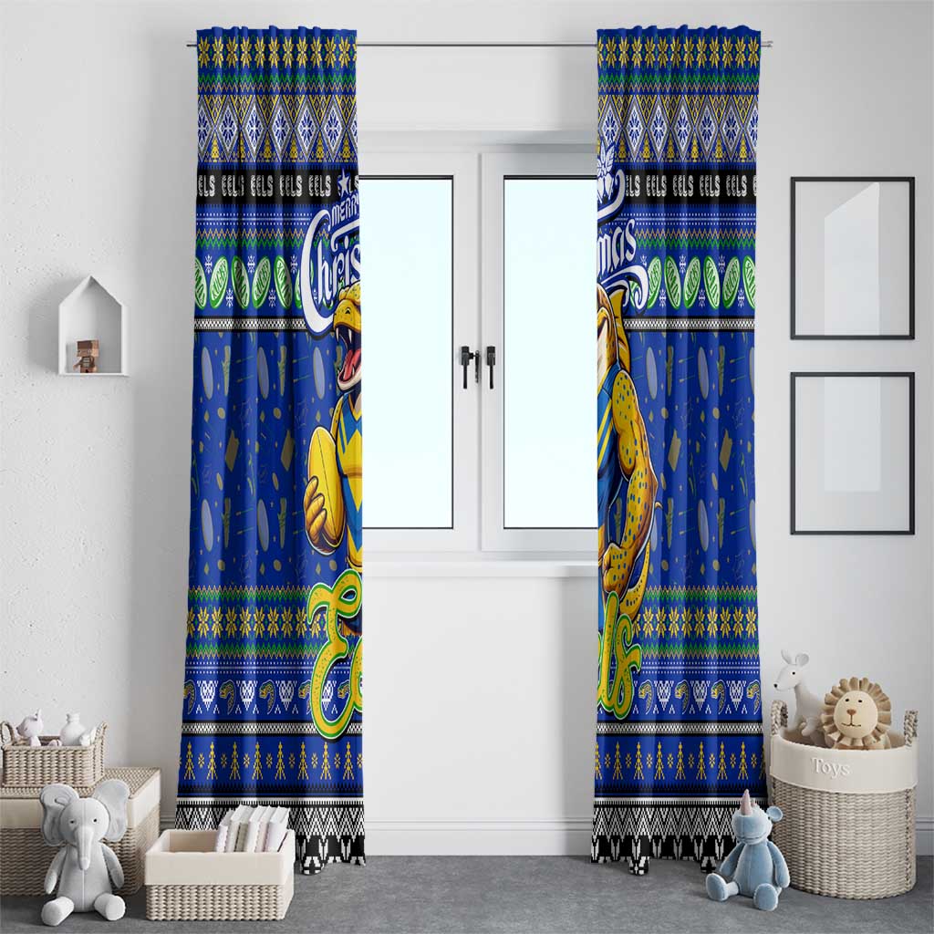 Eels Rugby Xmas Window Curtain Australia NRL Mascot