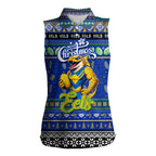Personalized Eels Rugby Xmas Women Sleeveless Polo Shirt Australia NRL Mascot