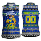 Personalized Eels Rugby Xmas Women Sleeveless Polo Shirt Australia NRL Mascot