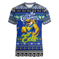 Personalized Eels Rugby Xmas Women V-Neck T-Shirt Australia NRL Mascot
