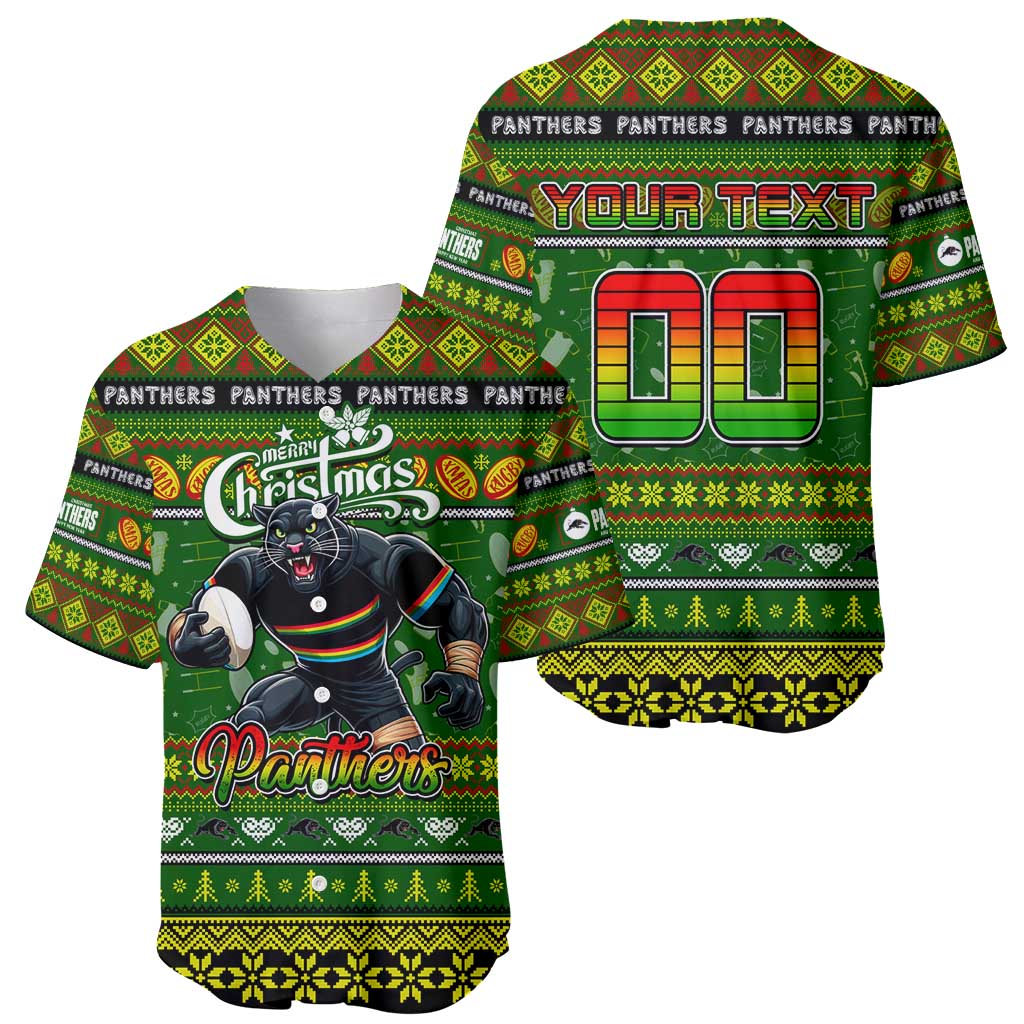 Personalized Panthers Rugby Xmas Baseball Jersey Australia NRL Mascot