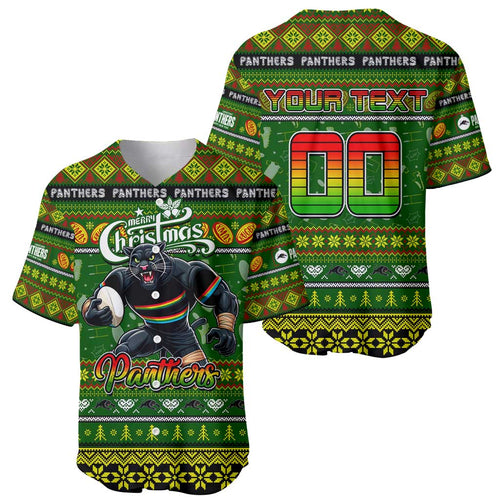 Personalized Panthers Rugby Xmas Baseball Jersey Australia NRL Mascot