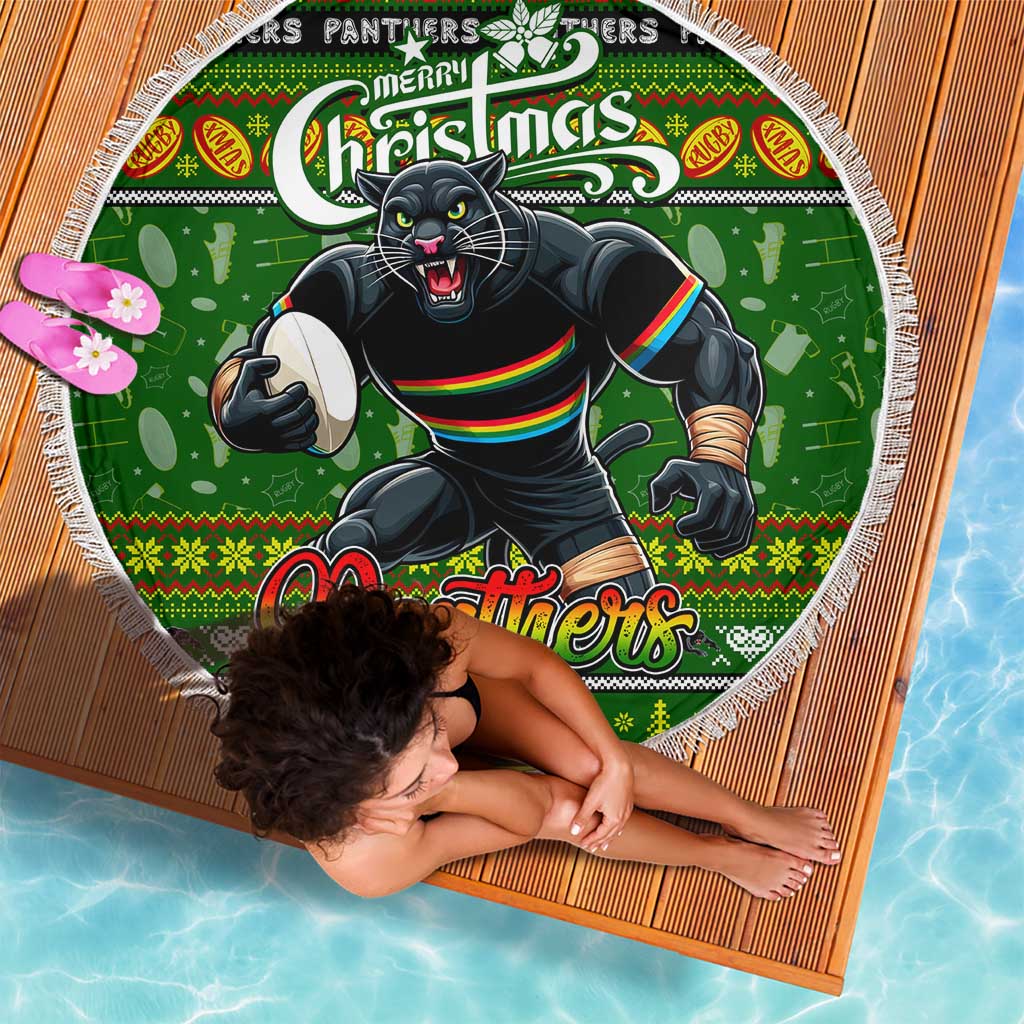 Panthers Rugby Xmas Beach Blanket Australia NRL Mascot