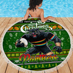 Panthers Rugby Xmas Beach Blanket Australia NRL Mascot