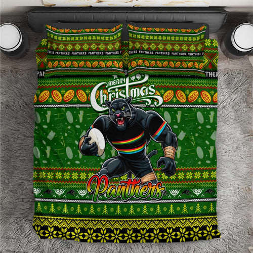 Panthers Rugby Xmas Bedding Set Australia NRL Mascot