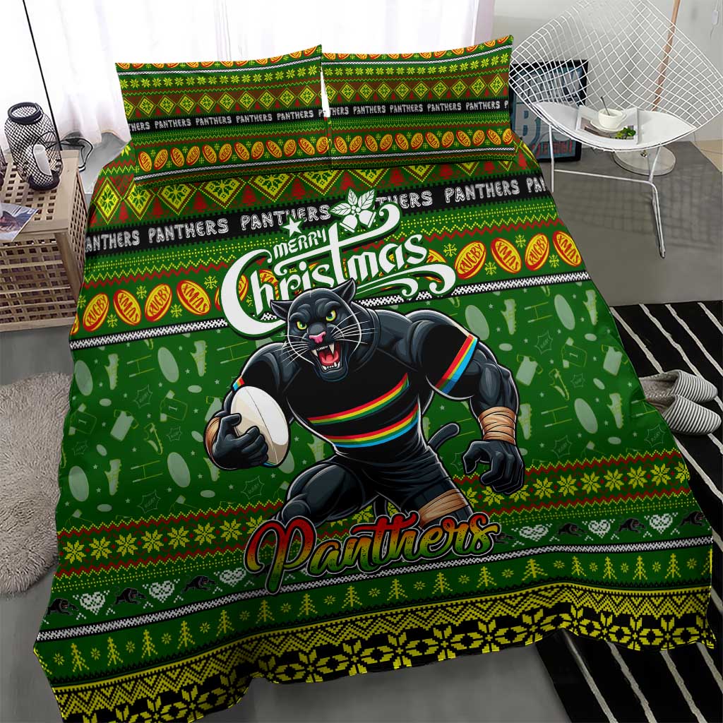 Panthers Rugby Xmas Bedding Set Australia NRL Mascot
