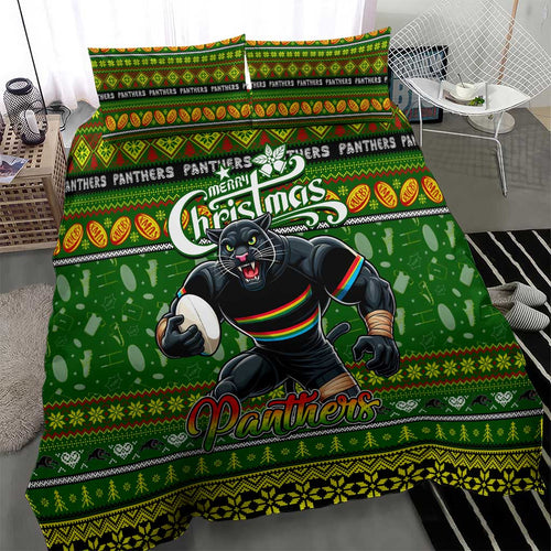 Panthers Rugby Xmas Bedding Set Australia NRL Mascot