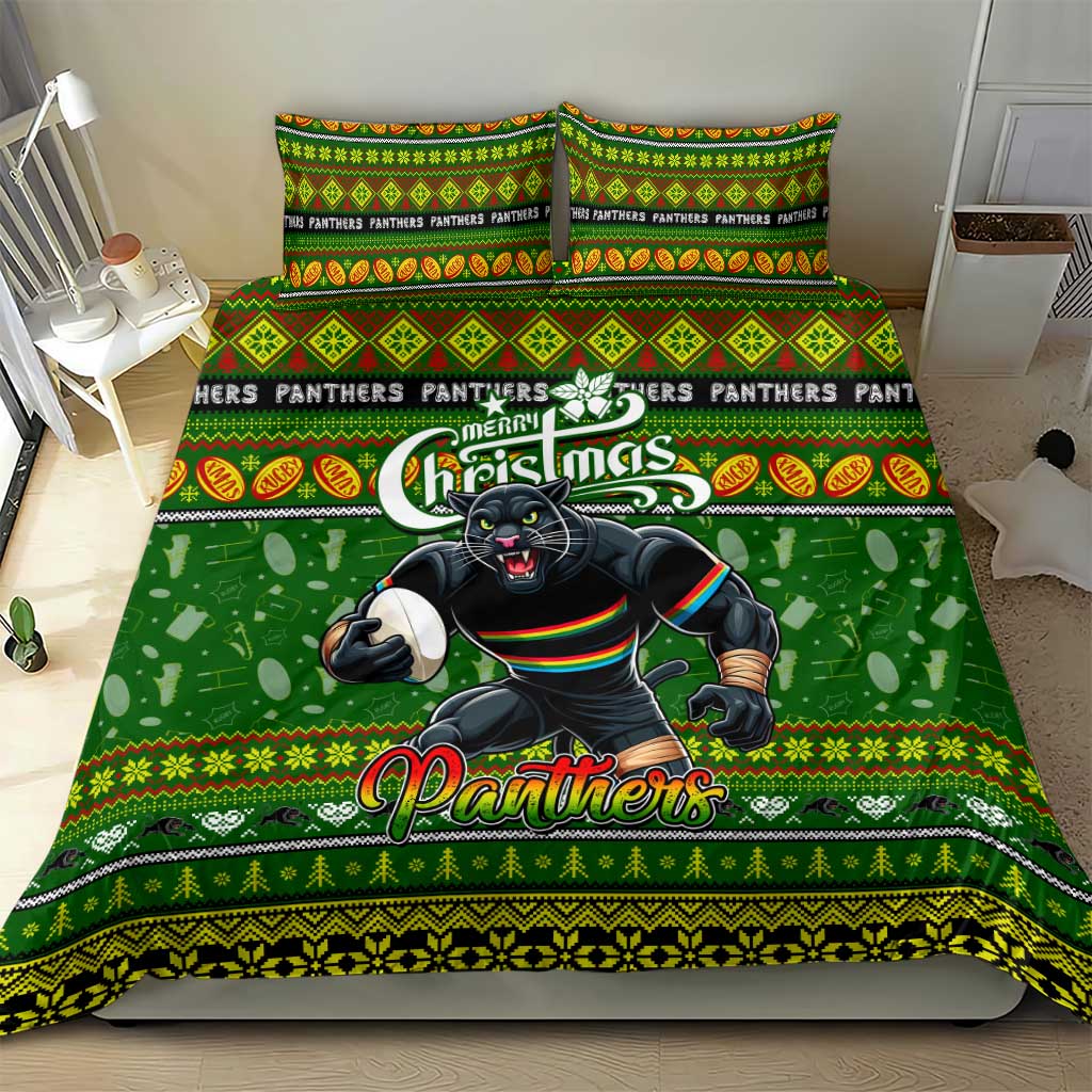 Panthers Rugby Xmas Bedding Set Australia NRL Mascot