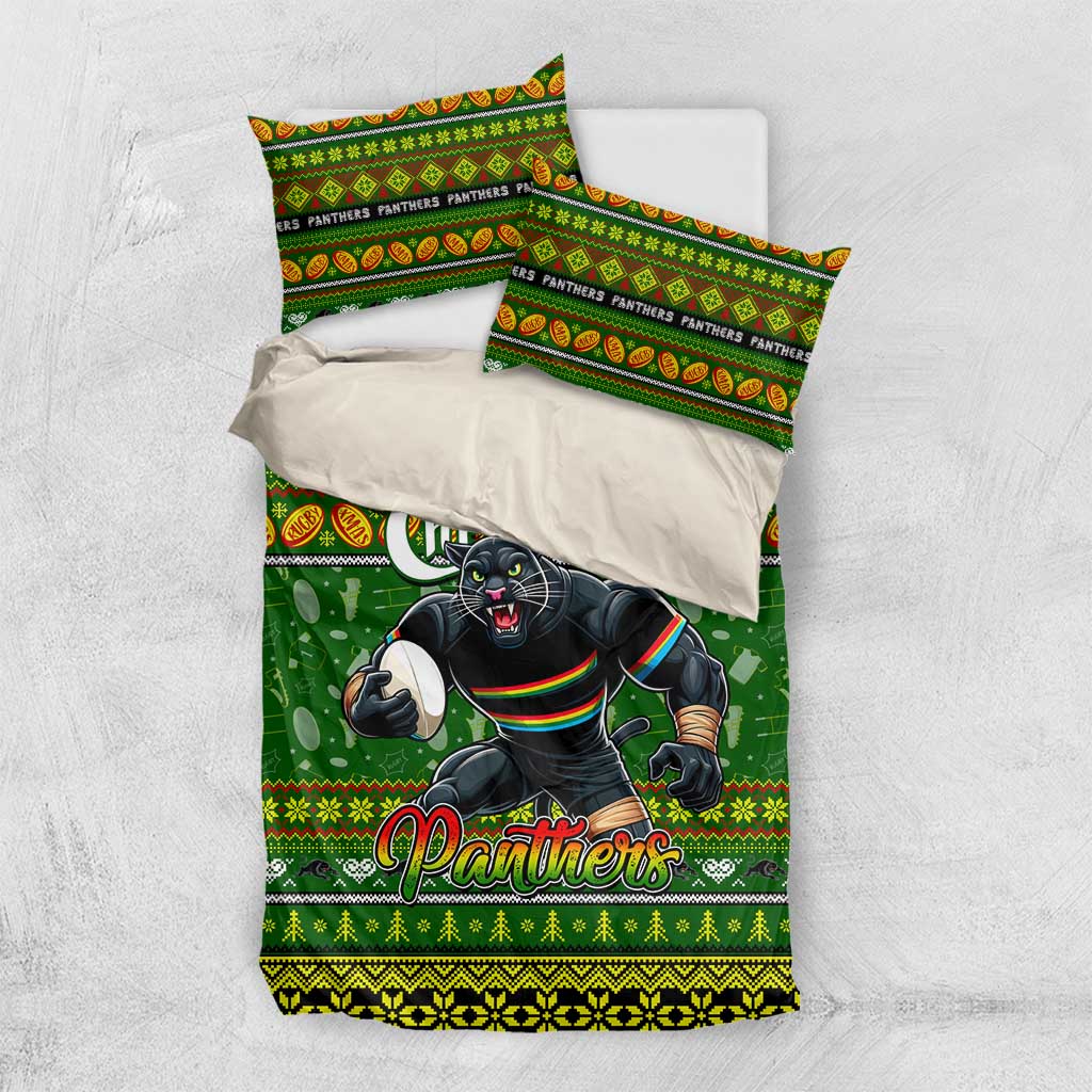 Panthers Rugby Xmas Bedding Set Australia NRL Mascot