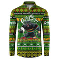 Personalized Panthers Rugby Xmas Button Sweatshirt Australia NRL Mascot