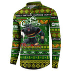 Personalized Panthers Rugby Xmas Button Sweatshirt Australia NRL Mascot