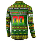 Personalized Panthers Rugby Xmas Button Sweatshirt Australia NRL Mascot