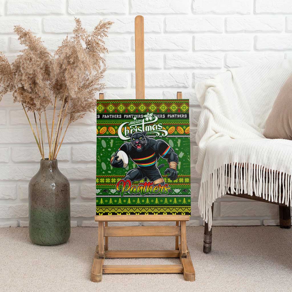 Panthers Rugby Xmas Canvas Wall Art Australia NRL Mascot