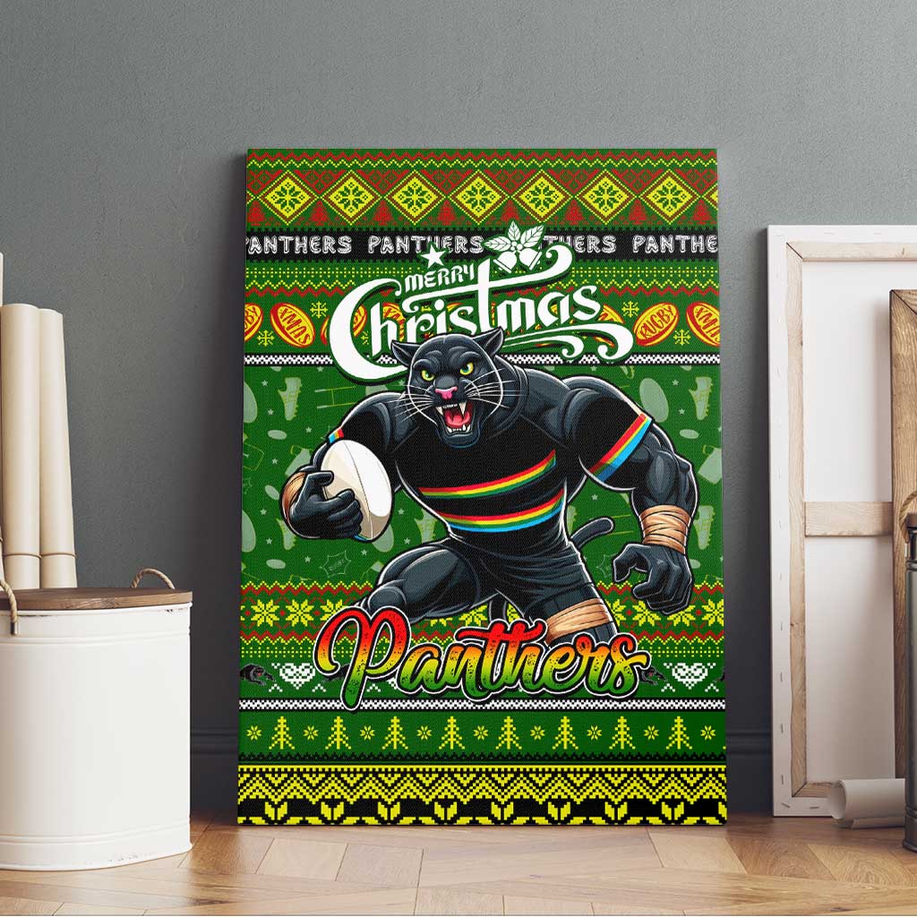 Panthers Rugby Xmas Canvas Wall Art Australia NRL Mascot