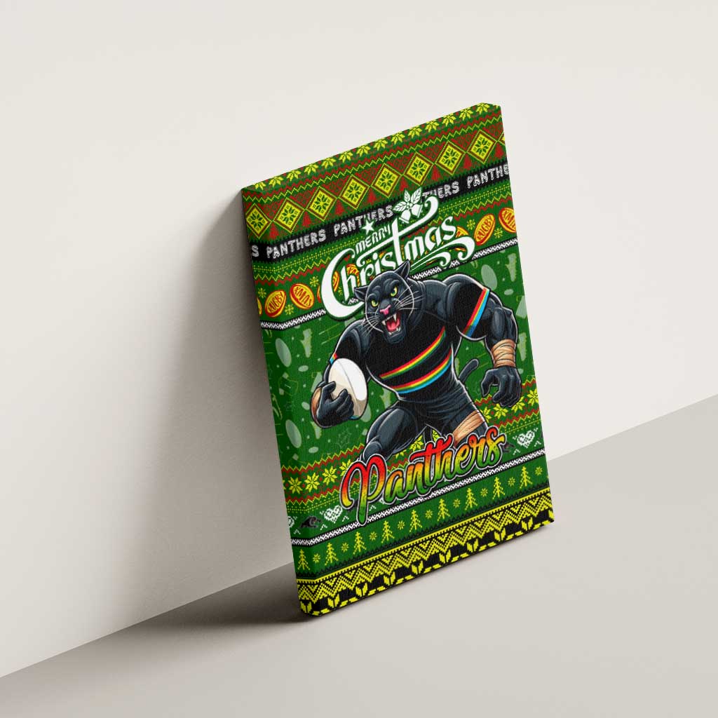 Panthers Rugby Xmas Canvas Wall Art Australia NRL Mascot