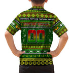 Personalized Panthers Rugby Xmas Family Matching Tank Maxi Dress and Hawaiian Shirt Australia NRL Mascot