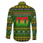 Personalized Panthers Rugby Xmas Family Matching Tank Maxi Dress and Hawaiian Shirt Australia NRL Mascot