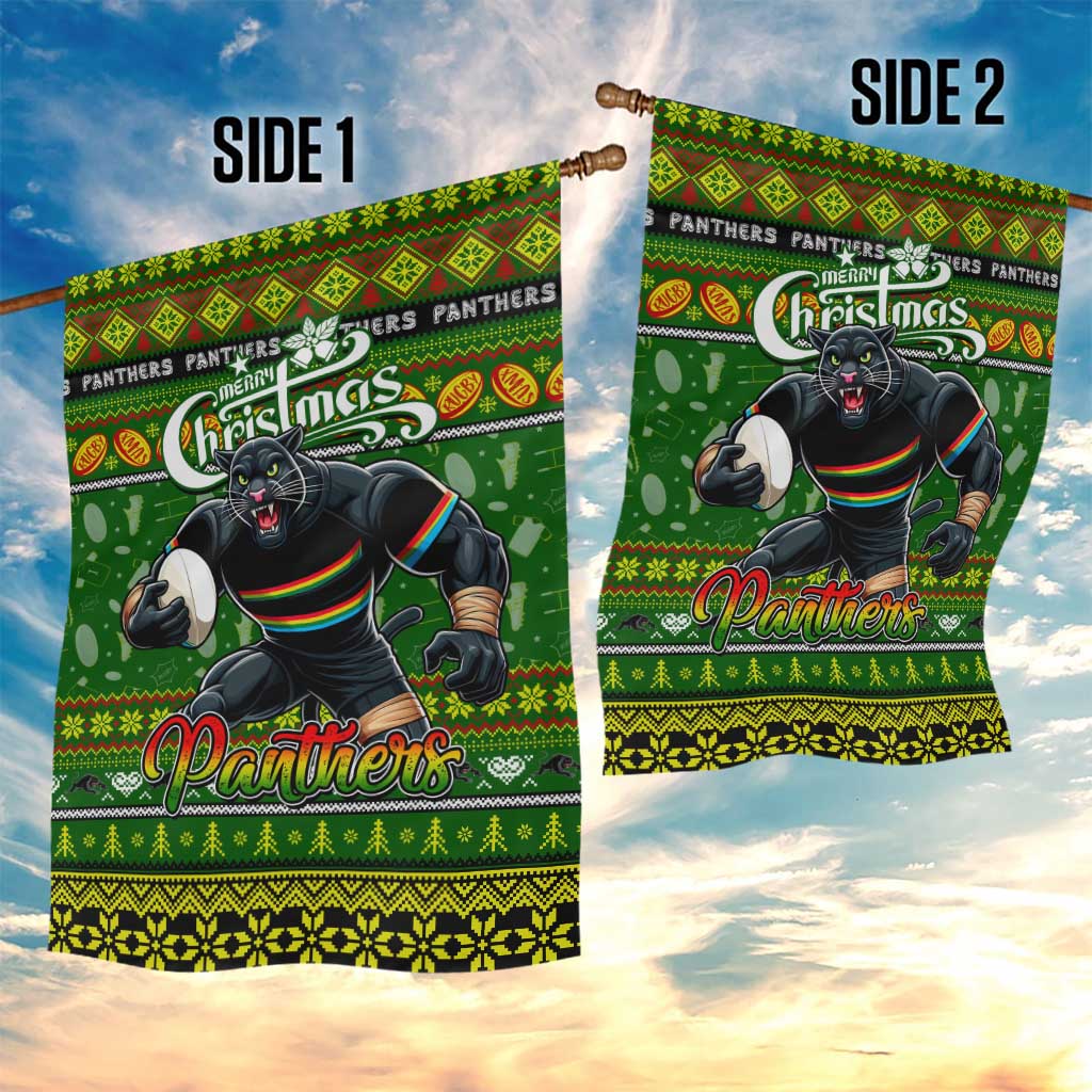 Panthers Rugby Xmas Garden Flag Australia NRL Mascot