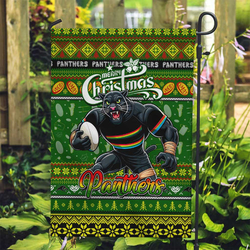 Panthers Rugby Xmas Garden Flag Australia NRL Mascot