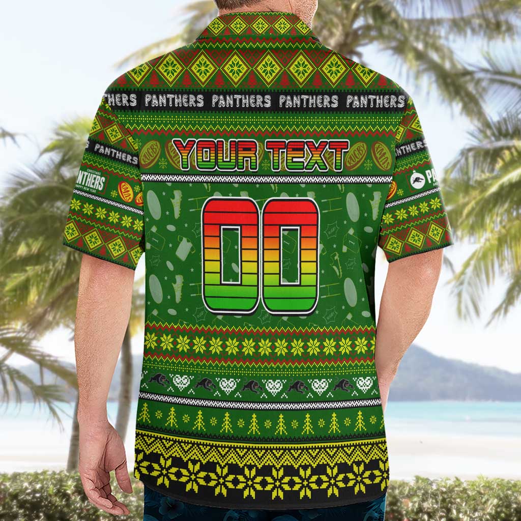 Personalized Panthers Rugby Xmas Hawaiian Shirt Australia NRL Mascot