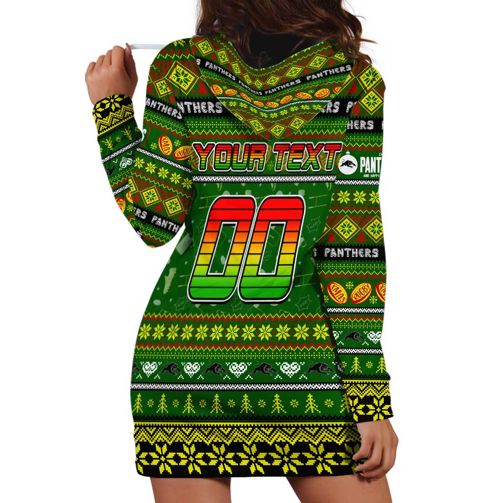 Personalized Panthers Rugby Xmas Hoodie Dress Australia NRL Mascot