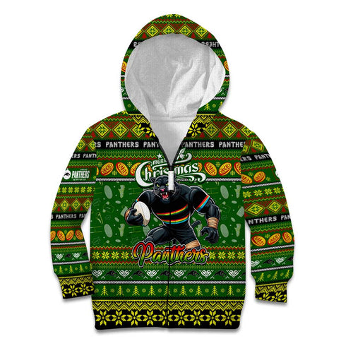 Personalized Panthers Rugby Xmas Kid Hoodie Australia NRL Mascot