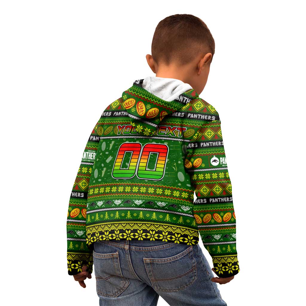 Personalized Panthers Rugby Xmas Kid Hoodie Australia NRL Mascot