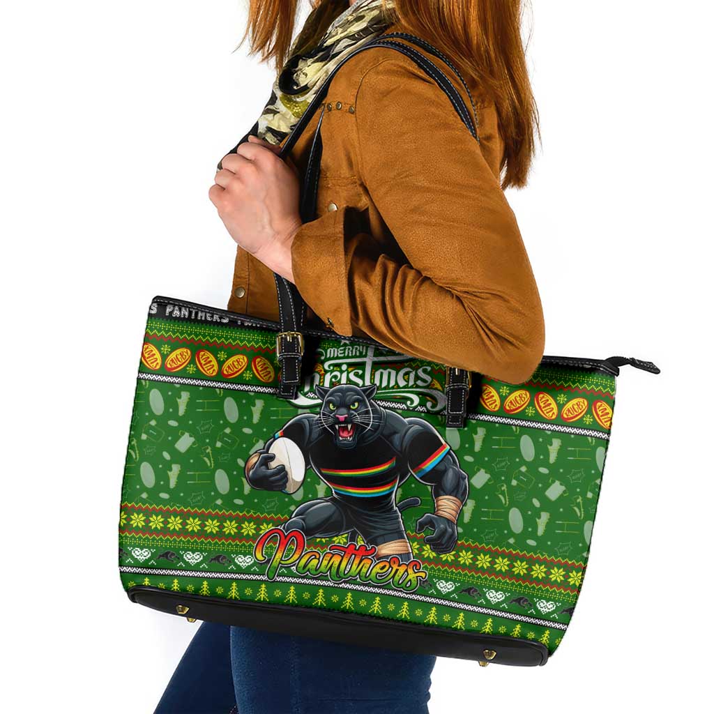 Panthers Rugby Xmas Leather Tote Bag Australia NRL Mascot