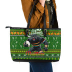 Panthers Rugby Xmas Leather Tote Bag Australia NRL Mascot