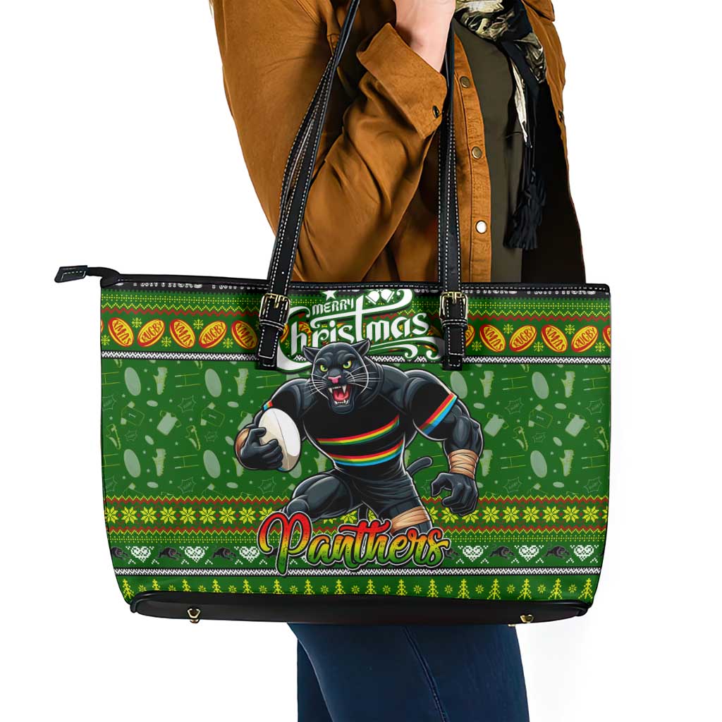 Panthers Rugby Xmas Leather Tote Bag Australia NRL Mascot