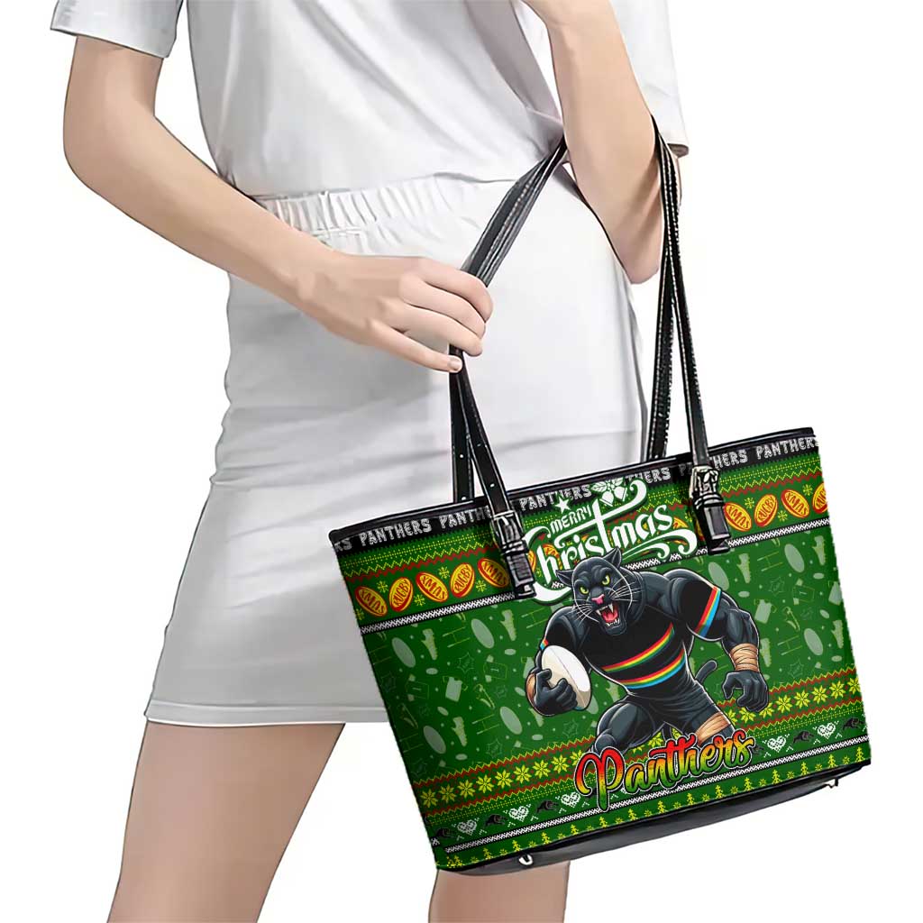 Panthers Rugby Xmas Leather Tote Bag Australia NRL Mascot