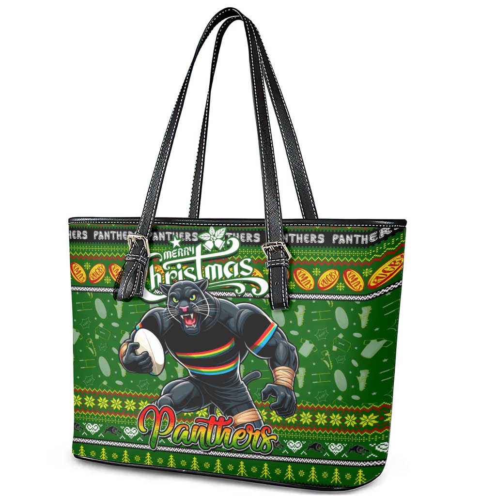 Panthers Rugby Xmas Leather Tote Bag Australia NRL Mascot