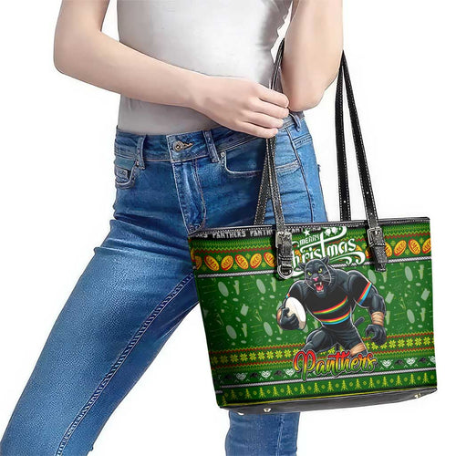 Panthers Rugby Xmas Leather Tote Bag Australia NRL Mascot