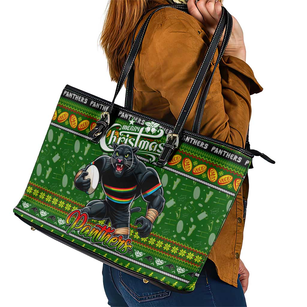 Panthers Rugby Xmas Leather Tote Bag Australia NRL Mascot