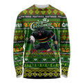 Personalized Panthers Rugby Xmas Long Sleeve Shirt Australia NRL Mascot